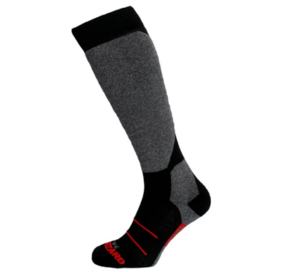 Calcetines de esquí Wool Sport Junior, negro/rojo